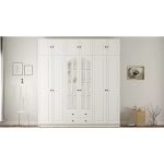 Beyza Country 6 Kapak 2 Çekmece Yüklüklü Mega Gardırop