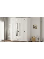 Beyza Country 6 Kapak 2 Çekmece Yüklüklü Mega Gardırop - Görsel 6