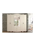 Cansu Country 6 Kapaklı 2 Çekmeceli Gardırop