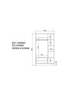 Gold Country 3 Kapak 2 Çekmeceli Gardırop - Görsel 5