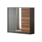 Paris Sürgülü Mega Aynalı Gardırop