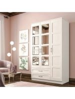 Cemre Country Camlı 3 Kapak 2 Çekmece Gardırop - Görsel 3