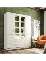 Cemre Country Camlı 4 Kapak 2 Çekmece Gardırop - Görsel 3