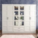 Cemre Country Camlı 6 Kapak 2 Çekmece Gardırop