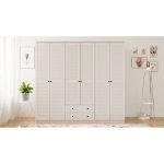 Diva 6 Kapak 2 Çekmeceli Gardırop