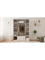 Diva Country 4 Kapak 2 Çekmeceli Aynalı Gardırop - Görsel 2