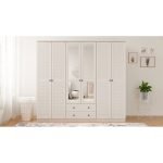 Diva Country 6 Kapak 2 Çekmeceli Aynalı Gardırop