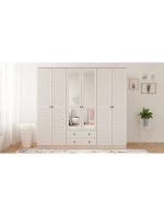 Diva Country 6 Kapak 2 Çekmeceli Aynalı Mega Gardırop