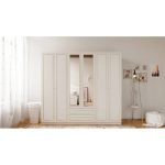 Gold Country 6 Kapak 2 Çekmeceli Aynalı gardırop