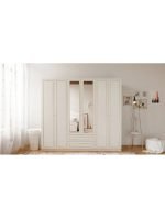 Gold Country 6 Kapak 2 Çekmeceli Aynalı gardırop