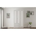 Grey Country 3 Kapak 2 Çekmeceli Gardırop