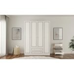 Grey Country 4 Kapak 2 Çekmeceli Gardırop