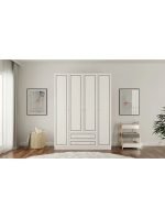 Grey Country 4 Kapak 2 Çekmeceli Gardırop