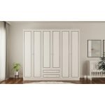 Grey Country 6 Kapak 2 Çekmeceli Gardırop