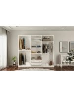 Grey Country 6 Kapak 2 Çekmeceli Gardırop - Görsel 2