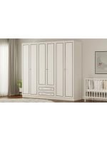 Grey Country 6 Kapak 2 Çekmeceli Gardırop - Görsel 3