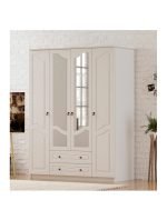 Irmak 4 Kapak 2 Çekmeceli Gardırop - Görsel 5