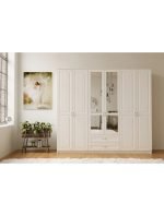 Kardelen 6 Kapak 2 Çekmeceli Mega Gardırop