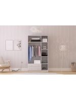 Lina Country 3 Kapak 2 Çekmeceli Aynalı Mega Gardırop - Görsel 2