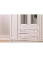 Lina Country 4 Kapak 2 Çekmeceli Aynalı Mega Gardırop - Görsel 4