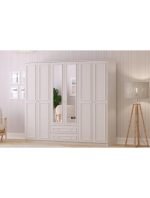 Lina Country 6 Kapak 2 Çekmeceli Aynalı Gardırop - Görsel 3