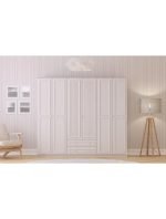 Lina Country 6 Kapak 2 Çekmeceli Aynalı Mega Gardırop