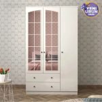 Rose 3 Kapak 2 Çekmece Aynalı Gardırop