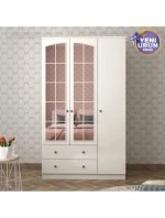 Rose 3 Kapak 2 Çekmece Aynalı Gardırop
