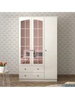 Rose 3 Kapak 2 Çekmece Aynalı Mega Gardırop - Görsel 2