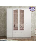 Rose 4 Kapak 2 Çekmece Aynalı Gardırop