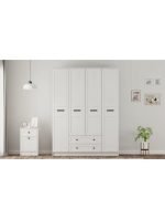 Rumy-s1 Country 4 Kapak 2 Çekmeceli Gardırop