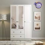Side 3 Kapak 2 Çekmece Aynalı Gardırop