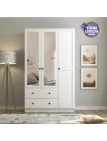 Side 3 Kapak 2 Çekmece Aynalı Mega Gardırop