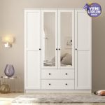 Side 4 Kapak 2 Çekmece Aynalı Mega Gardırop