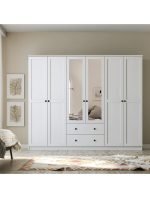 Side 6 Kapak 2 Çekmece Aynalı Mega Gardırop - Görsel 2