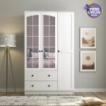 Side Rose 3 Kapak 2 Çekmece Aynalı Gardırop