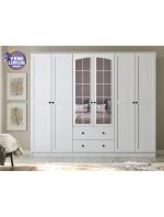 Side Rose 6 Kapak 2 Çekmece Aynalı Gardırop