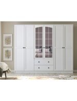 Side Rose 6 Kapak 2 Çekmece Aynalı Gardırop - Görsel 2