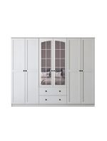 Side Rose 6 Kapak 2 Çekmece Aynalı Mega Gardırop - Görsel 3