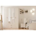 Yağmur 4 Kapak 2 Çekmeceli Gardırop