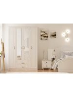 Yağmur 4 Kapak 2 Çekmeceli Gardırop